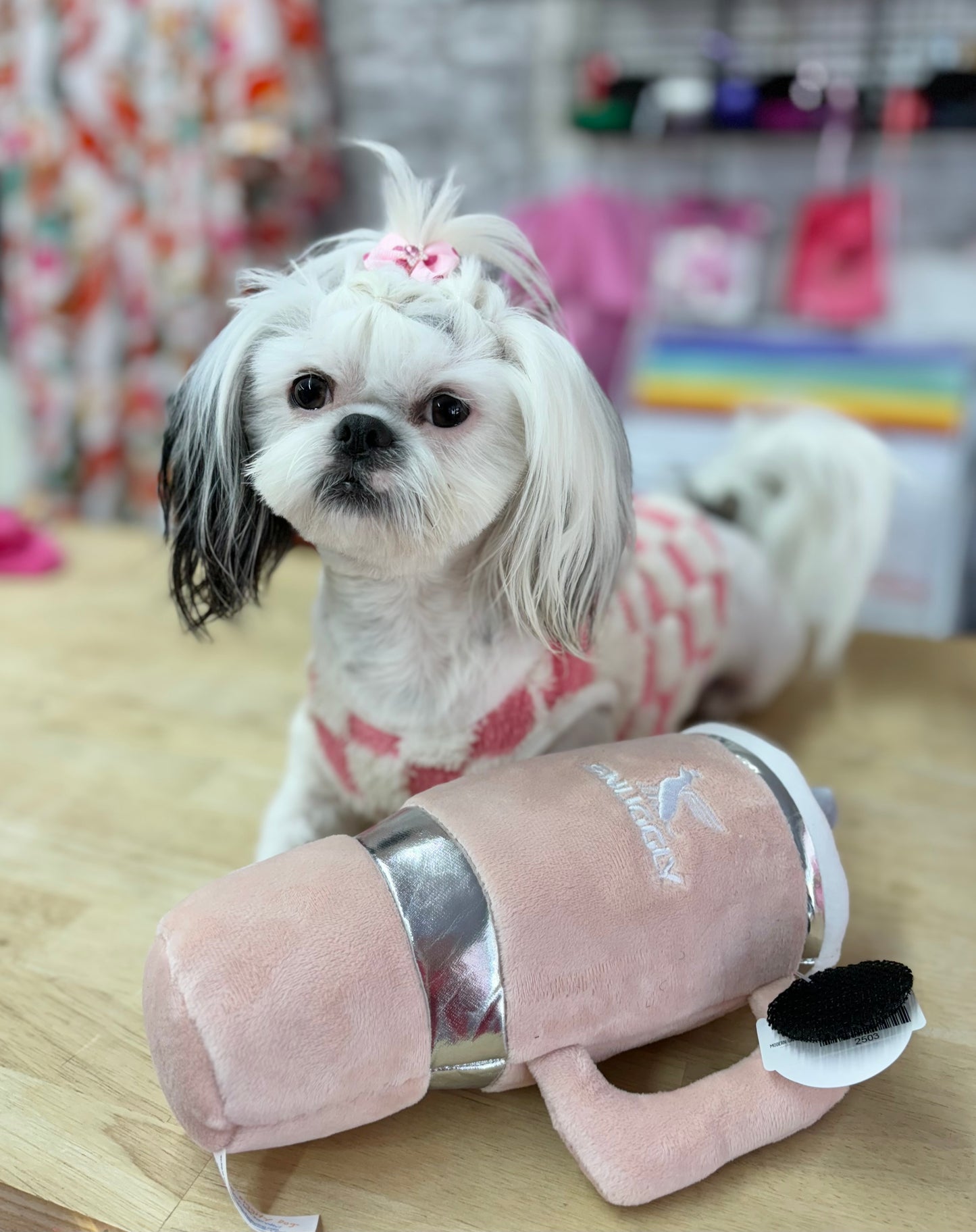 Blush Snuggly Cup Dog Toy