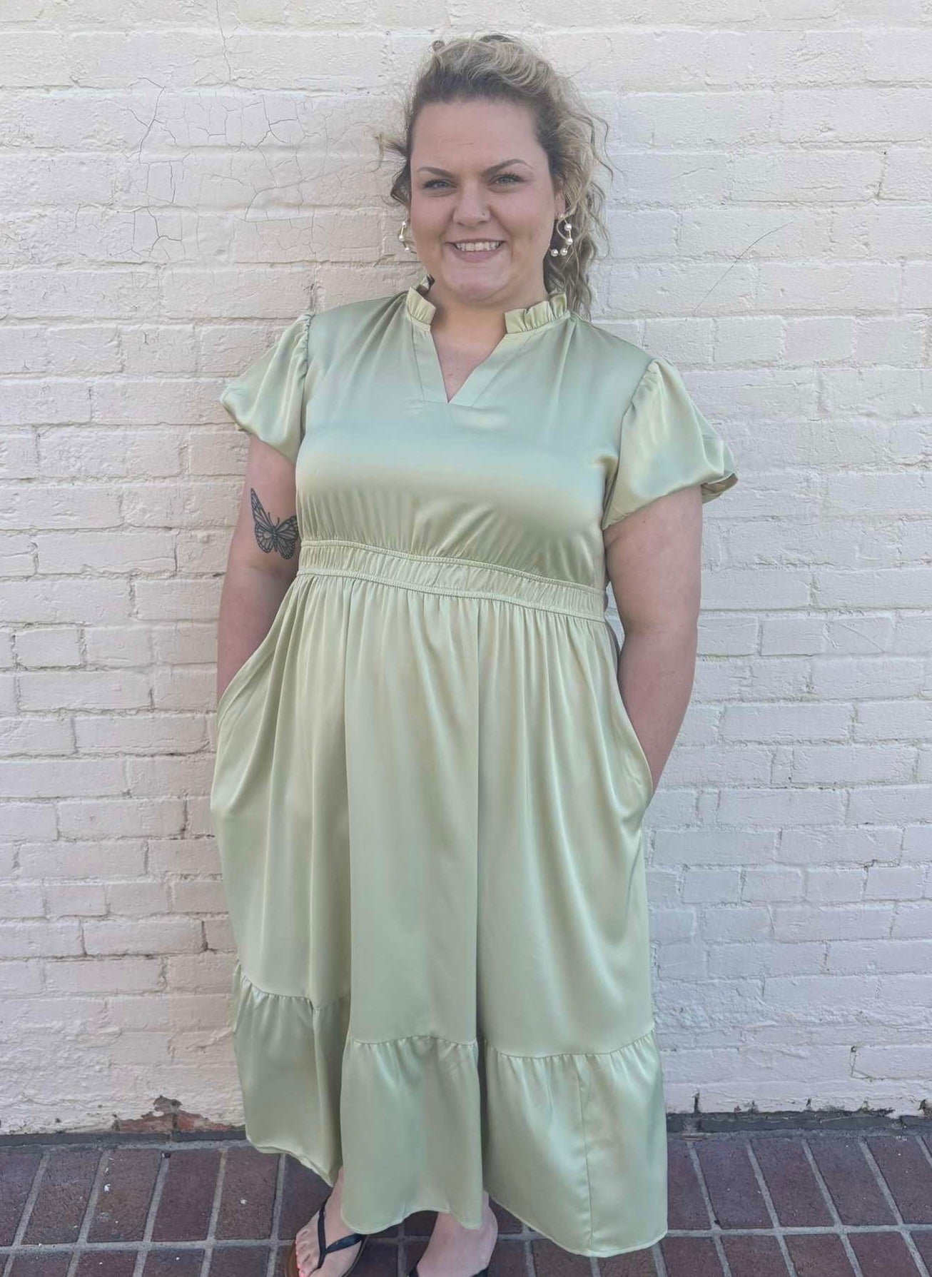 CURVY Pistachio Green Maxi Curvy