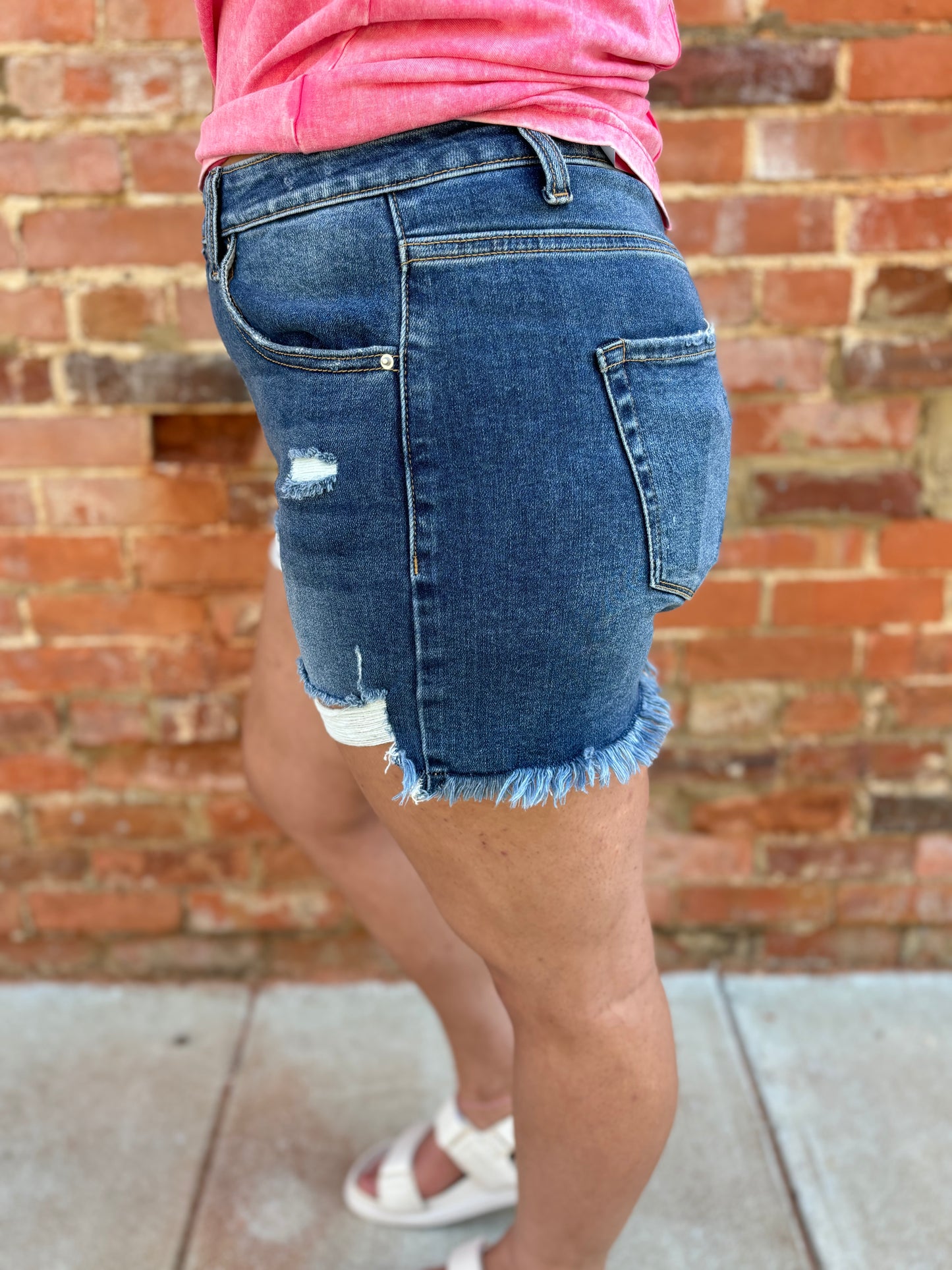Dark Wash Jean Shorts
