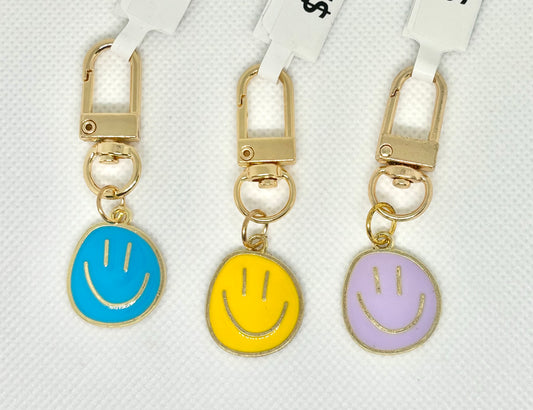 Smiley Face Keychain Charm