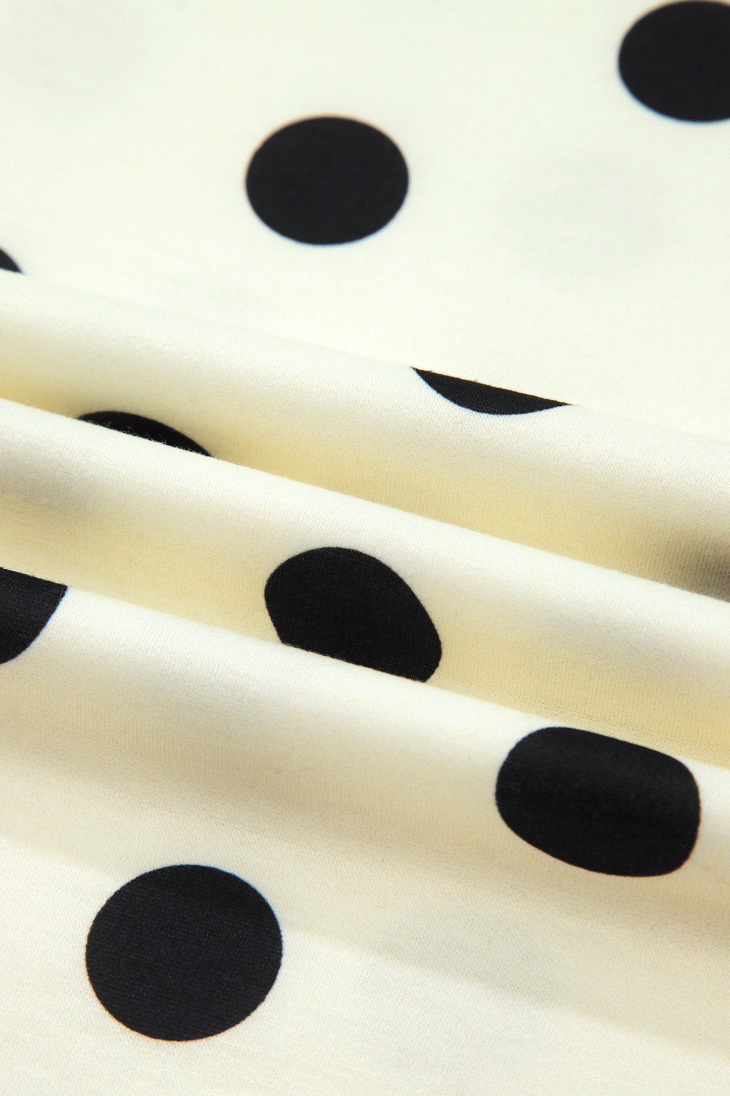 Polka Dot Print High Neck Dolman Top