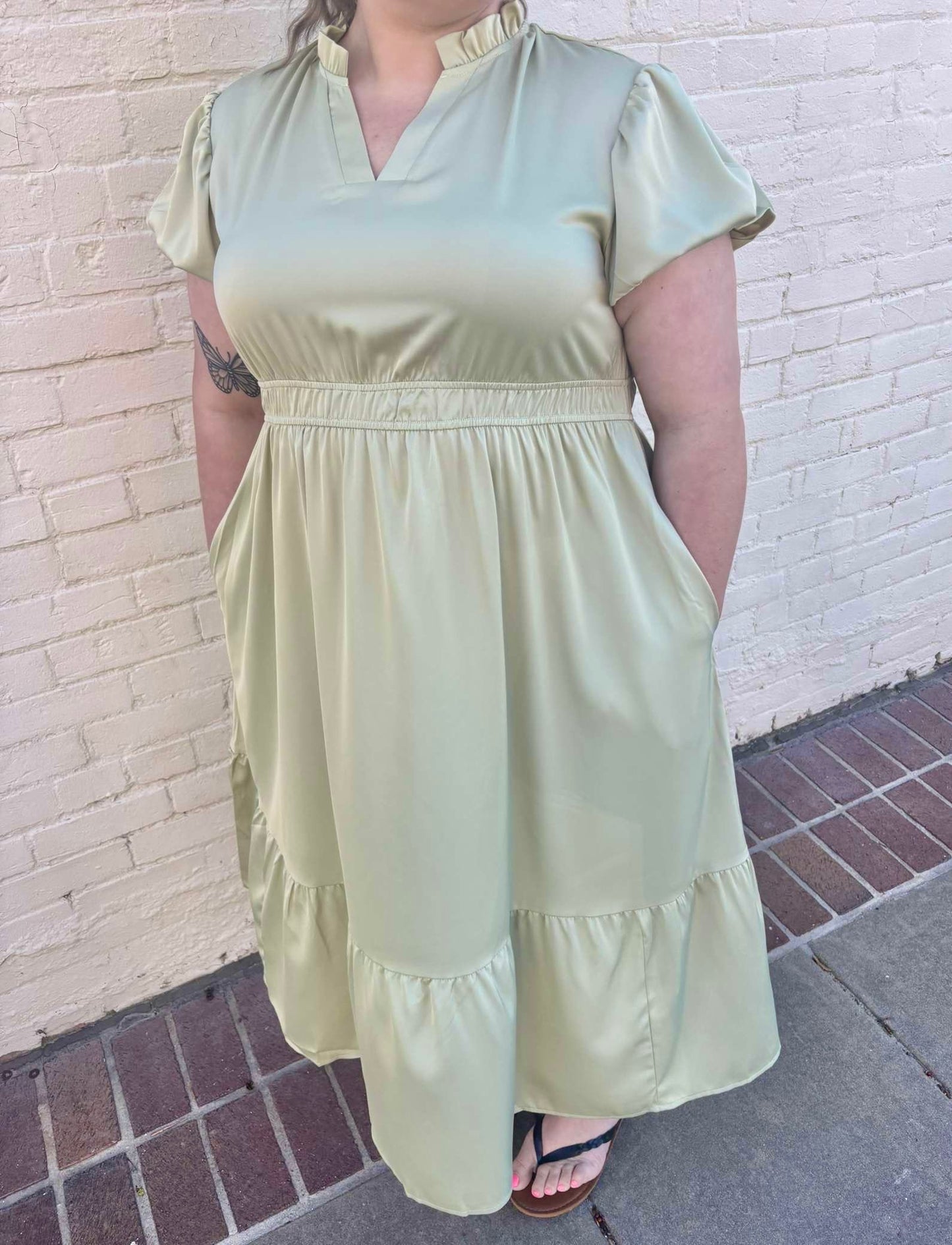 CURVY Pistachio Green Maxi Curvy