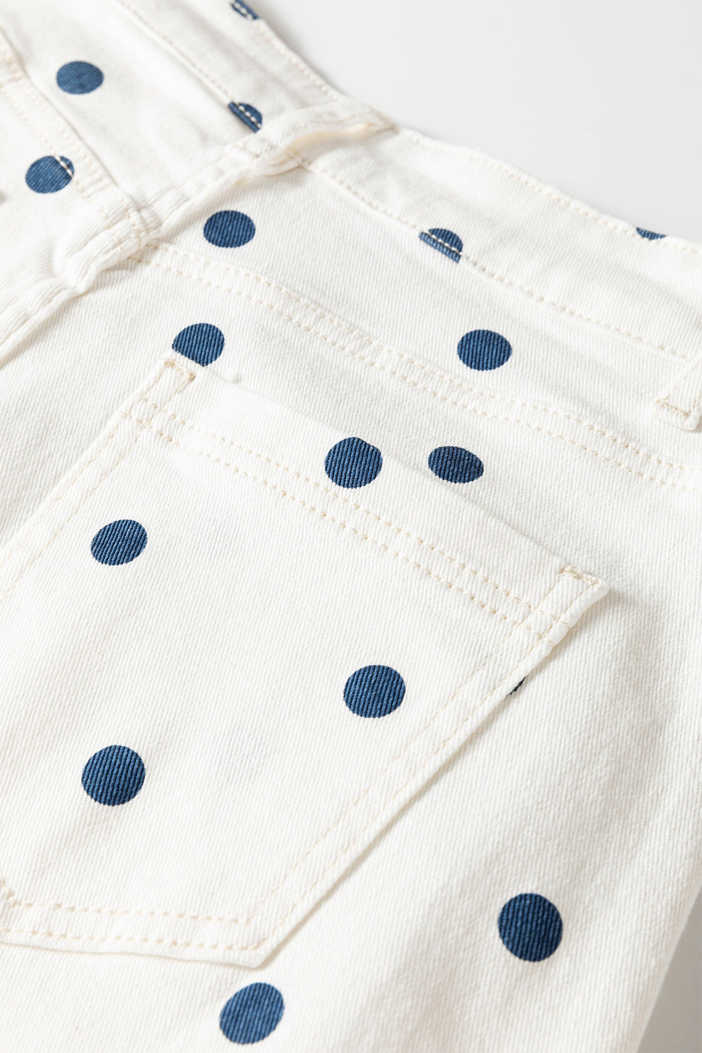 Tailored Seam Polka Dot Print Barrel Jeans