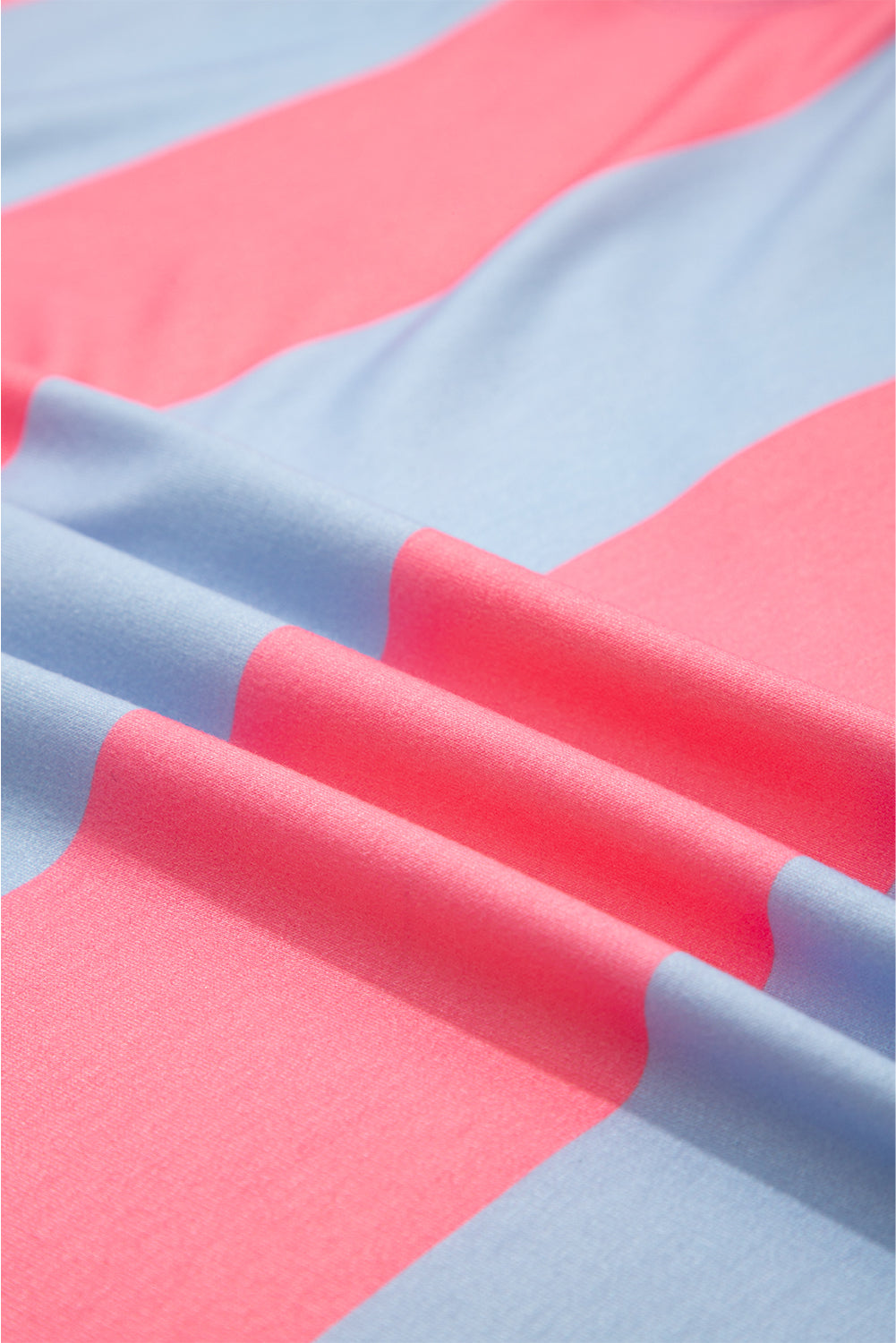 Blue Stripe Colorblock Patchwork Zip up Plus Size Pullover (Warehouse Exclusives - Online only)