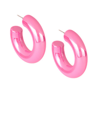 Pink Color Coated Acrylic Hoops