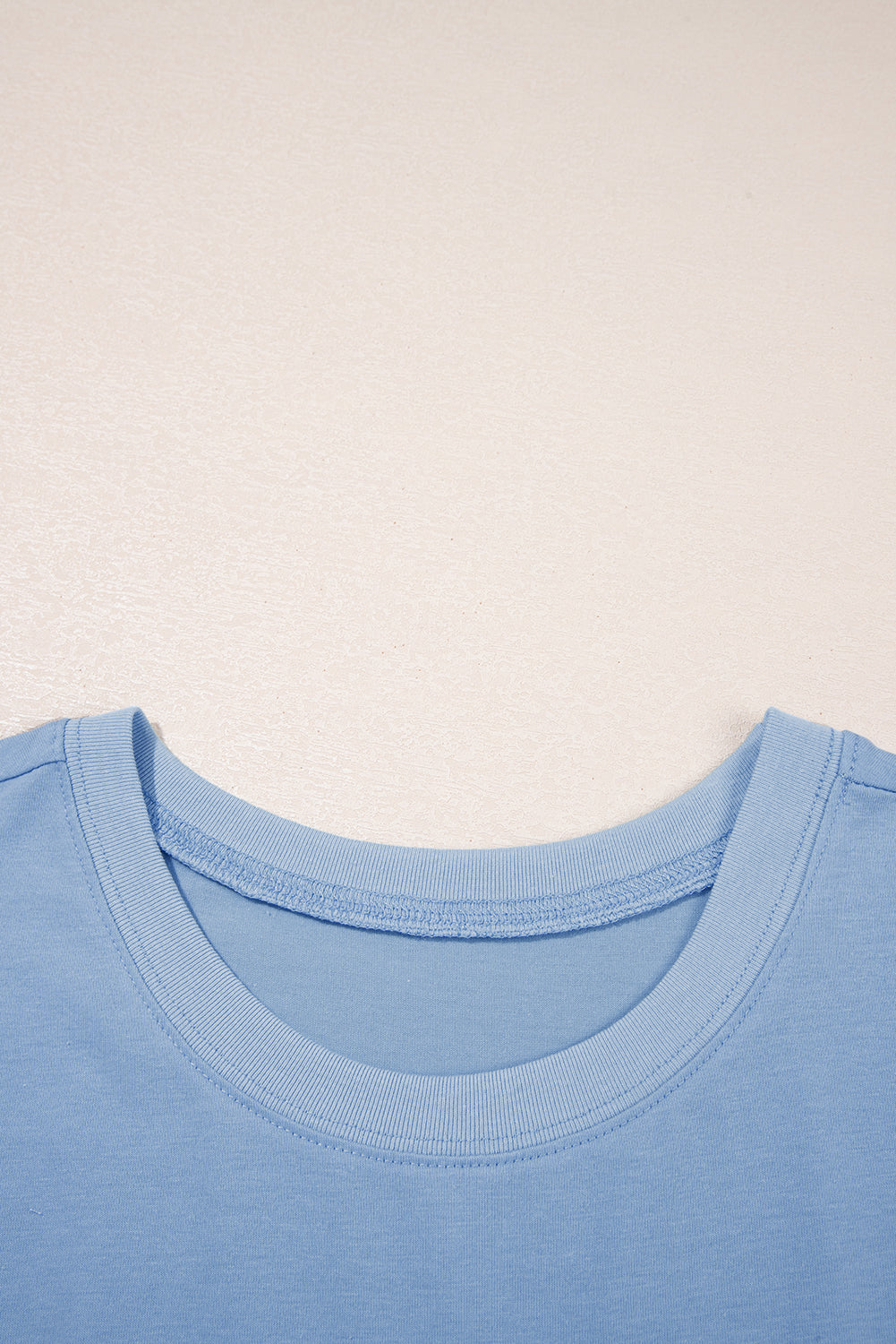 Sky Blue Solid Color Pocketed Raw Edge Babydoll Dress (Warehouse Exclusives)