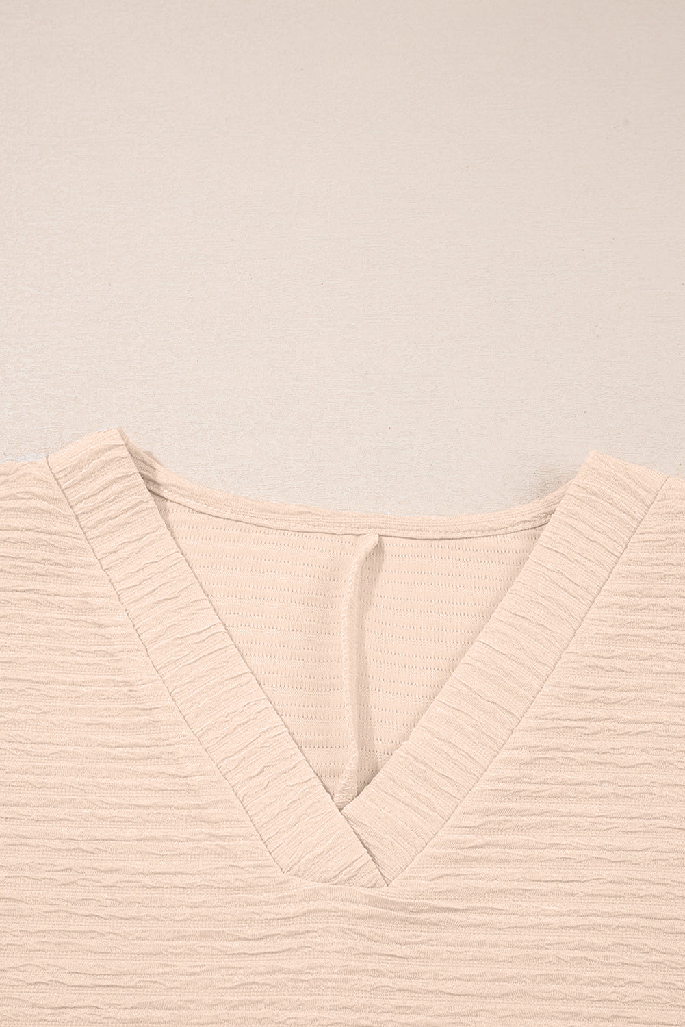 Apricot Textured V Neck T Shirt and Shorts Set (Warehouse Exclusives)