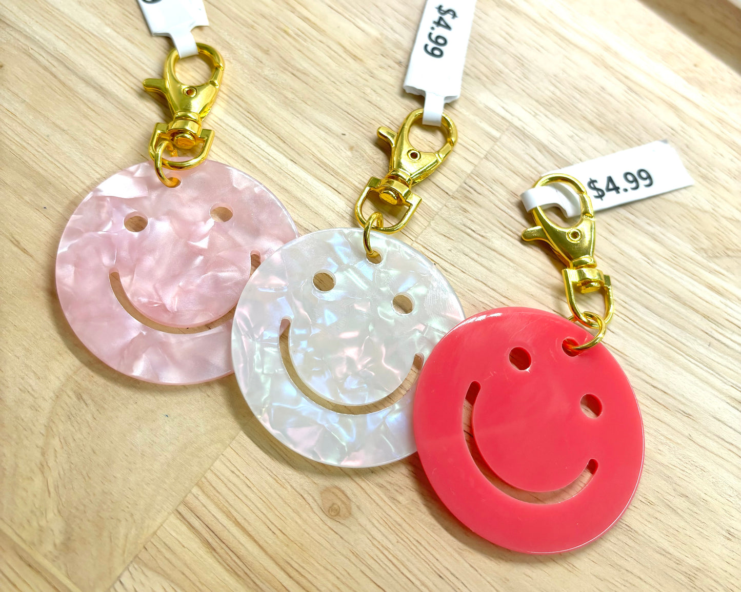 Smiley Face Acrylic Keychain
