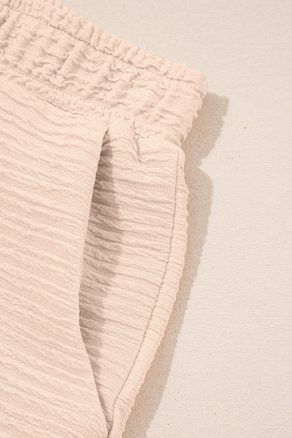 Apricot Textured V Neck T Shirt and Shorts Set (Warehouse Exclusives)