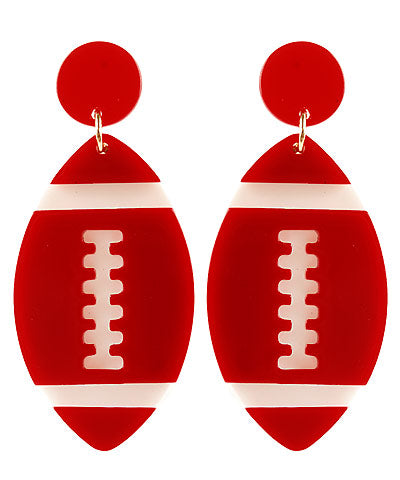 Football Acrylic Earrings