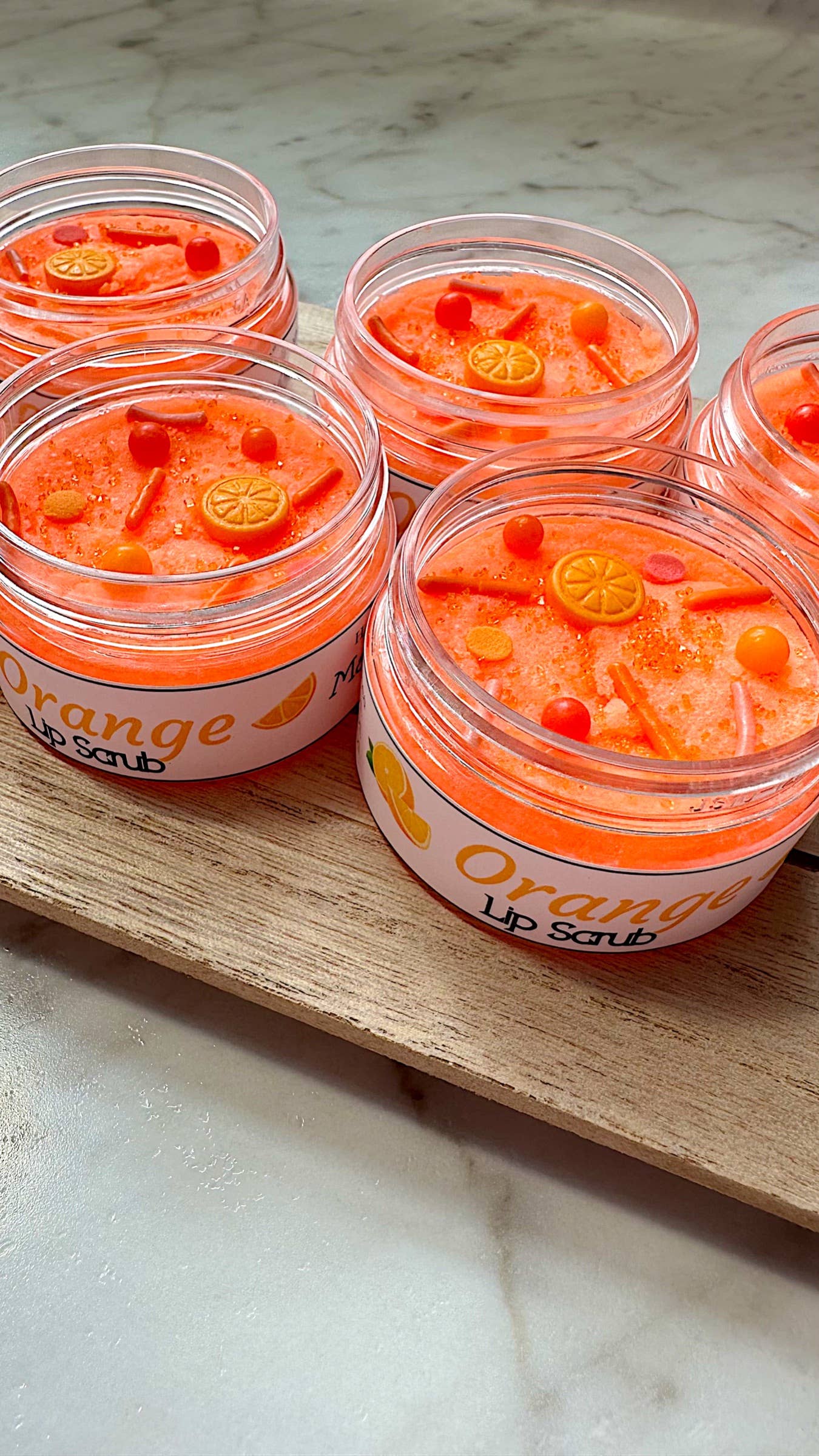 All Natural Lip Scrubs: Orange