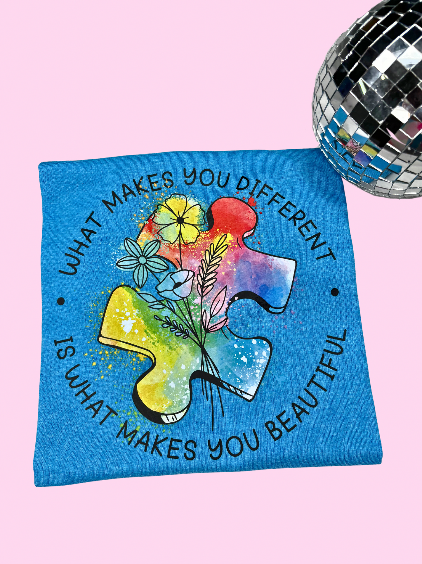 JTH What Makes You Different Is What Makes You Beautiful Autism Awareness T Shirt