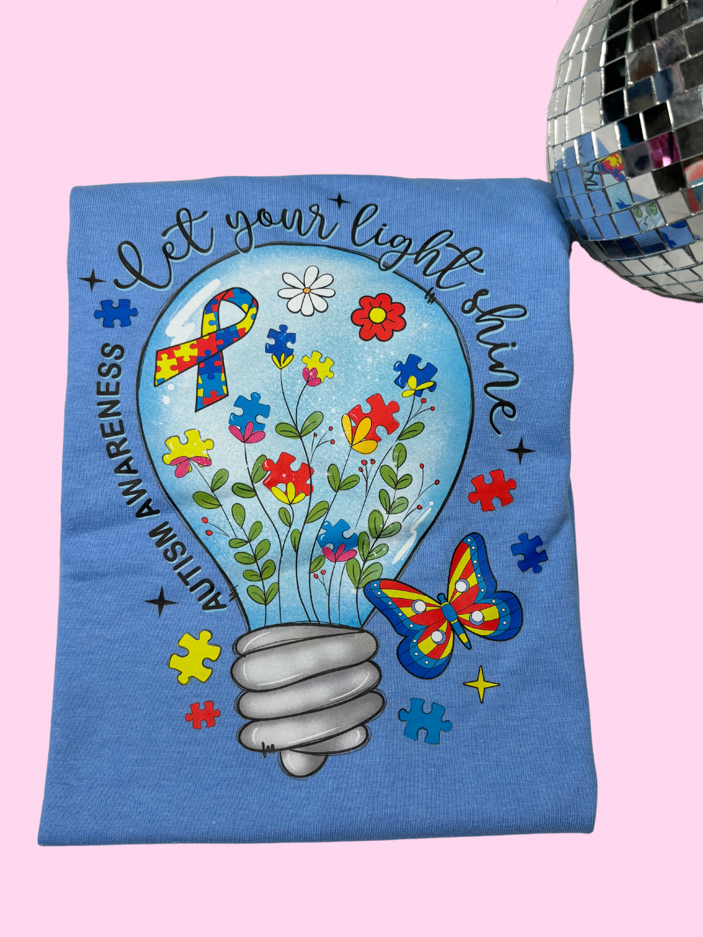 JTH Let Your Light Shine Autism Awareness T Shirt