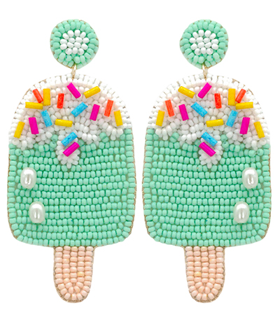 Seed Bead Popsicle Earrings