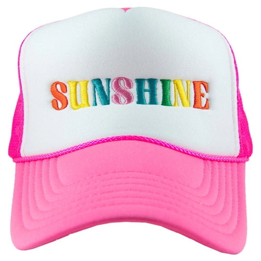 Hot Pink Sunshine Trucker Hat