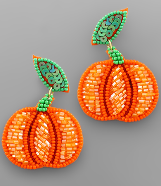 Pumpkin Bead Earrings