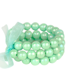 Mint 3 Row Beaded Bracelet