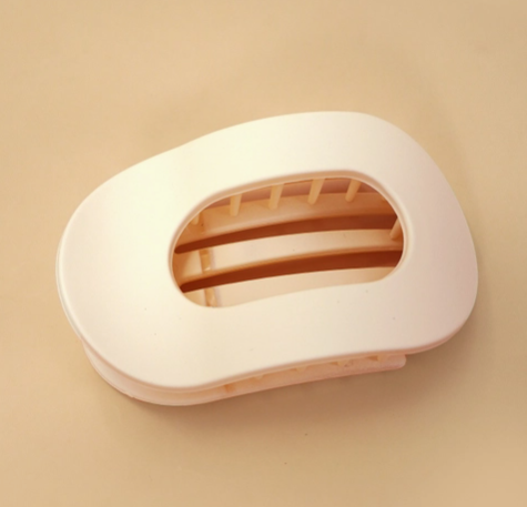 Jumbo Lay Flat Oval Hair Claw Clips Secure Styling (3 Colors)