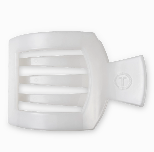 Square Flat Hair Clip | Large | Coconut White TELETIES
