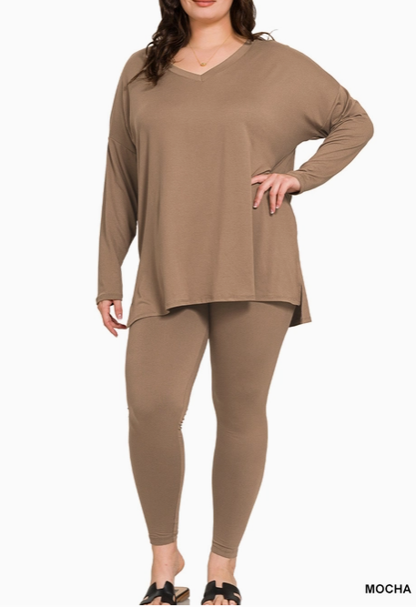 Mocha Brown Loungewear Set (Small-3XL)