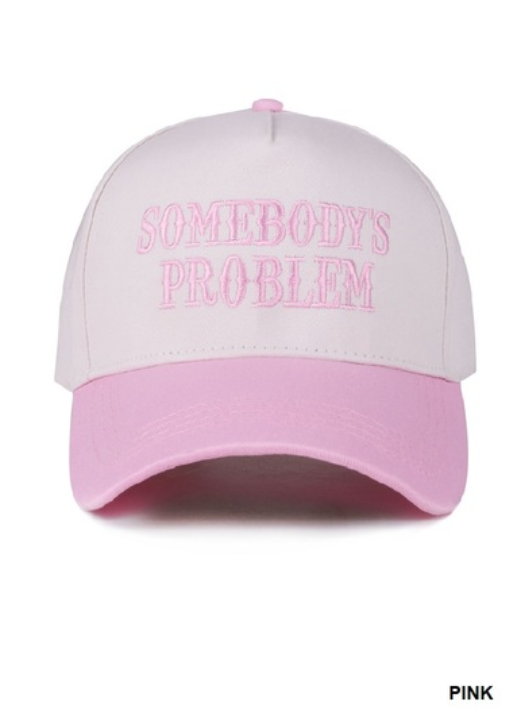 Somebody's Problem Two Tone Canvas Cotton Cap (2 COLORS)