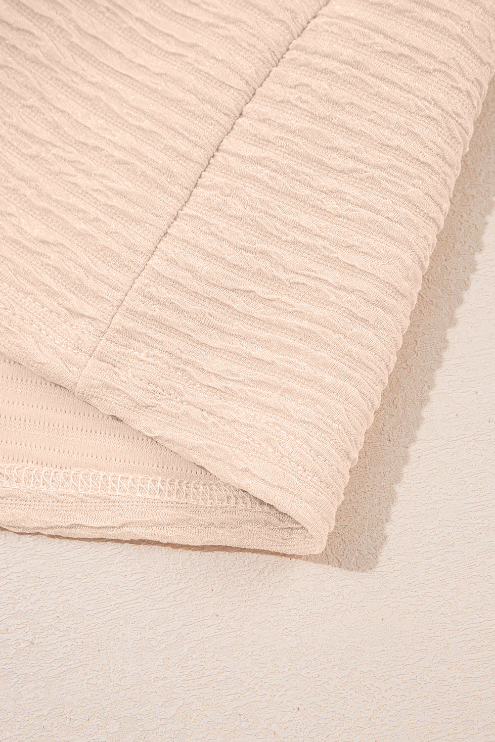 Apricot Textured V Neck T Shirt and Shorts Set (Warehouse Exclusives)