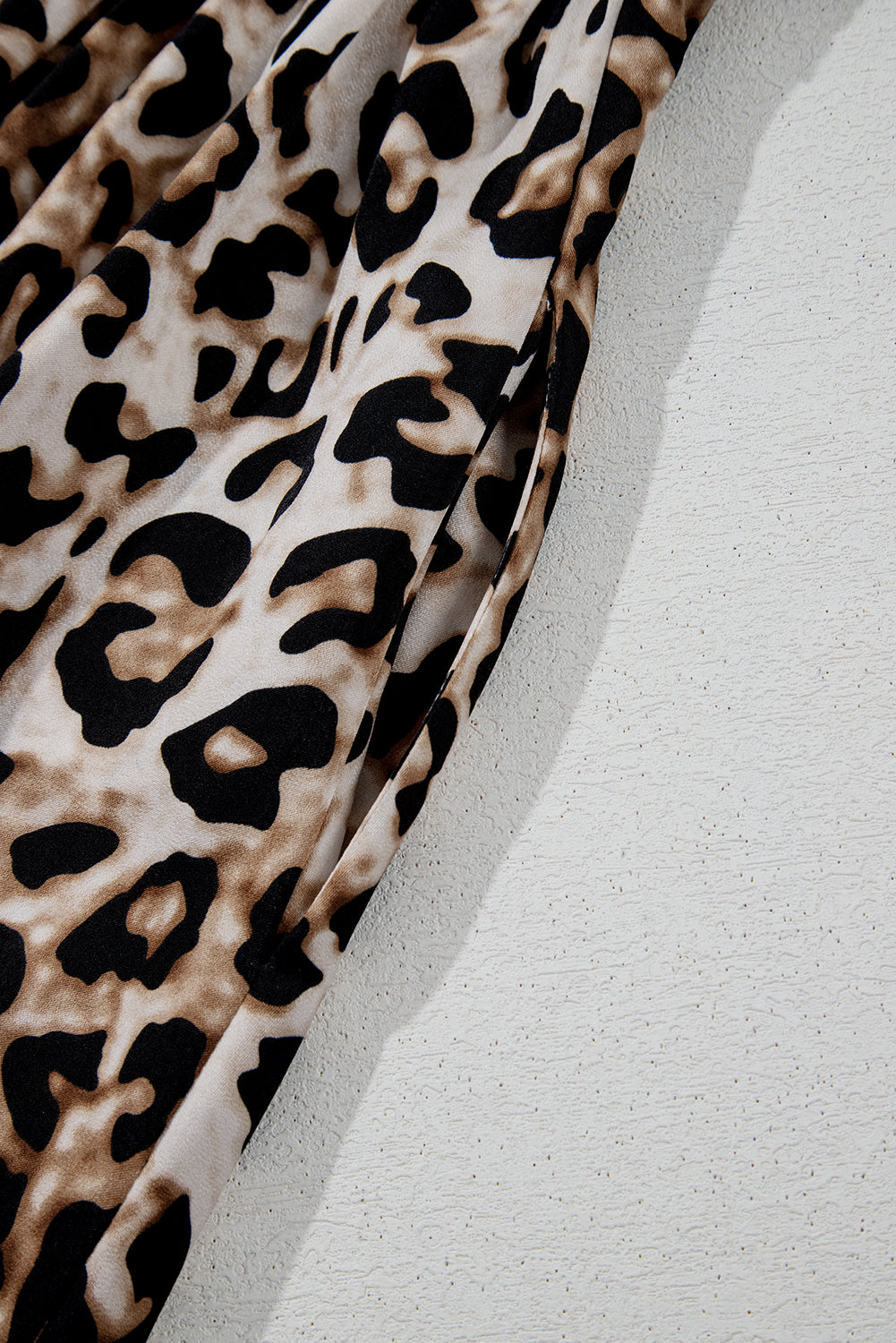 Brown Leopard Print Bubble Sleeve Square Neck Maxi Dress (Warehouse Exclusive)