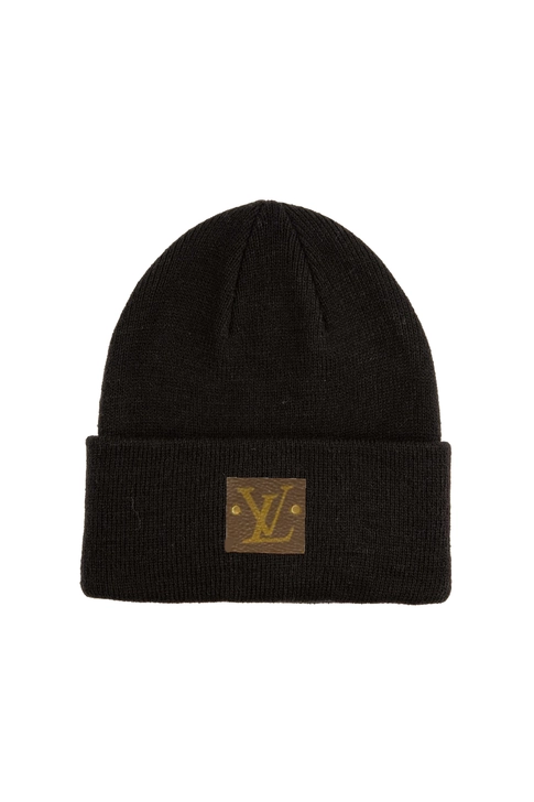 LV Black Upcycled Classic Beanie