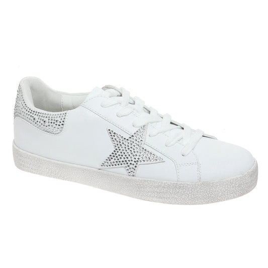 White Rhinestone Star Sneakers