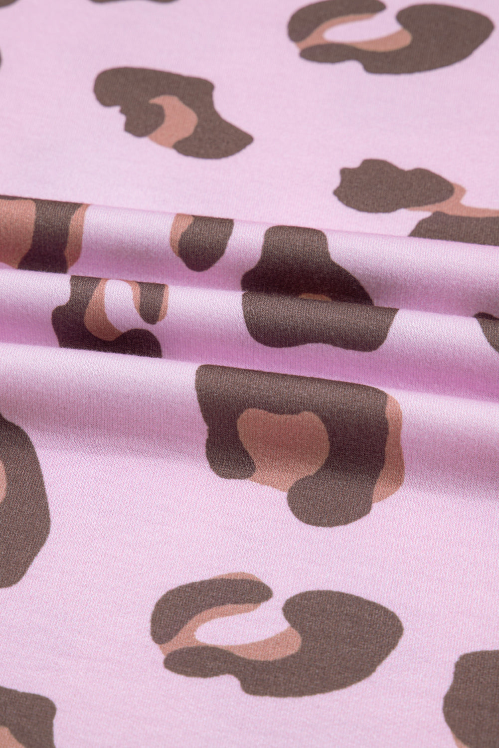 Pink leopard print drawstring pants by Modern Grace, casual bottoms with elastic waistband, soft polyester blend, online exclusive.