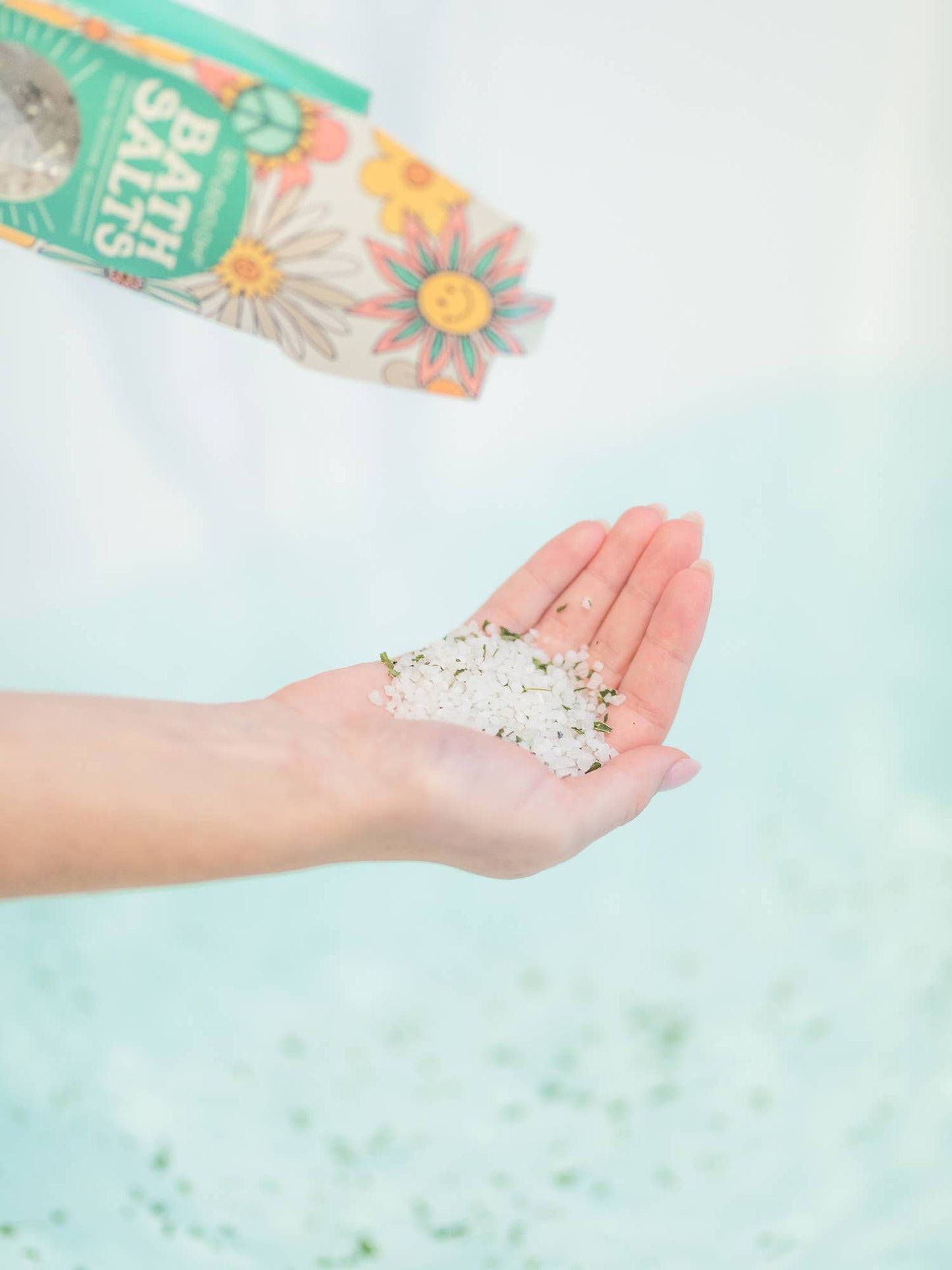 Studio Oh! Be All Smiles scented bath salts in a jar, showcasing colorful, fragrant bath and body products for a relaxing bath experience.
