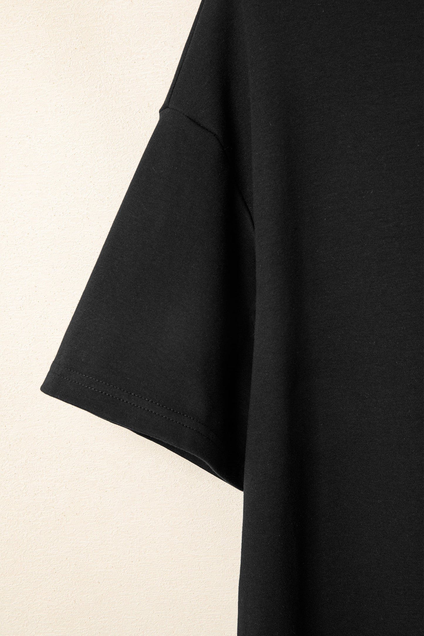 Solid Color High Neck Oversize Tee