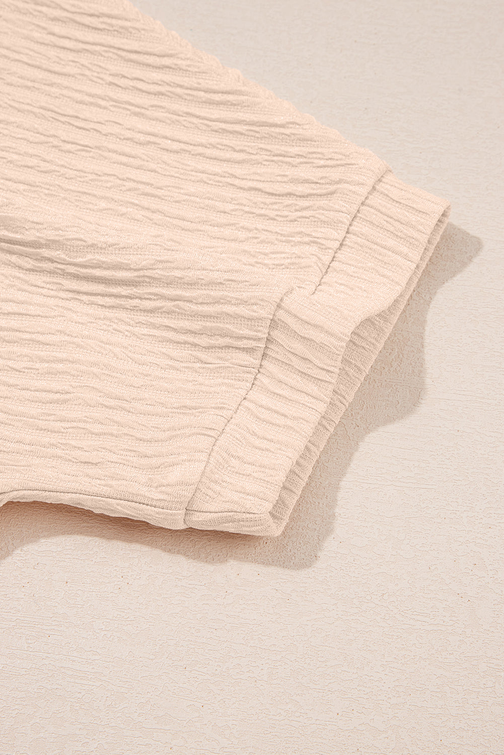 Apricot Textured V Neck T Shirt and Shorts Set (Warehouse Exclusives)