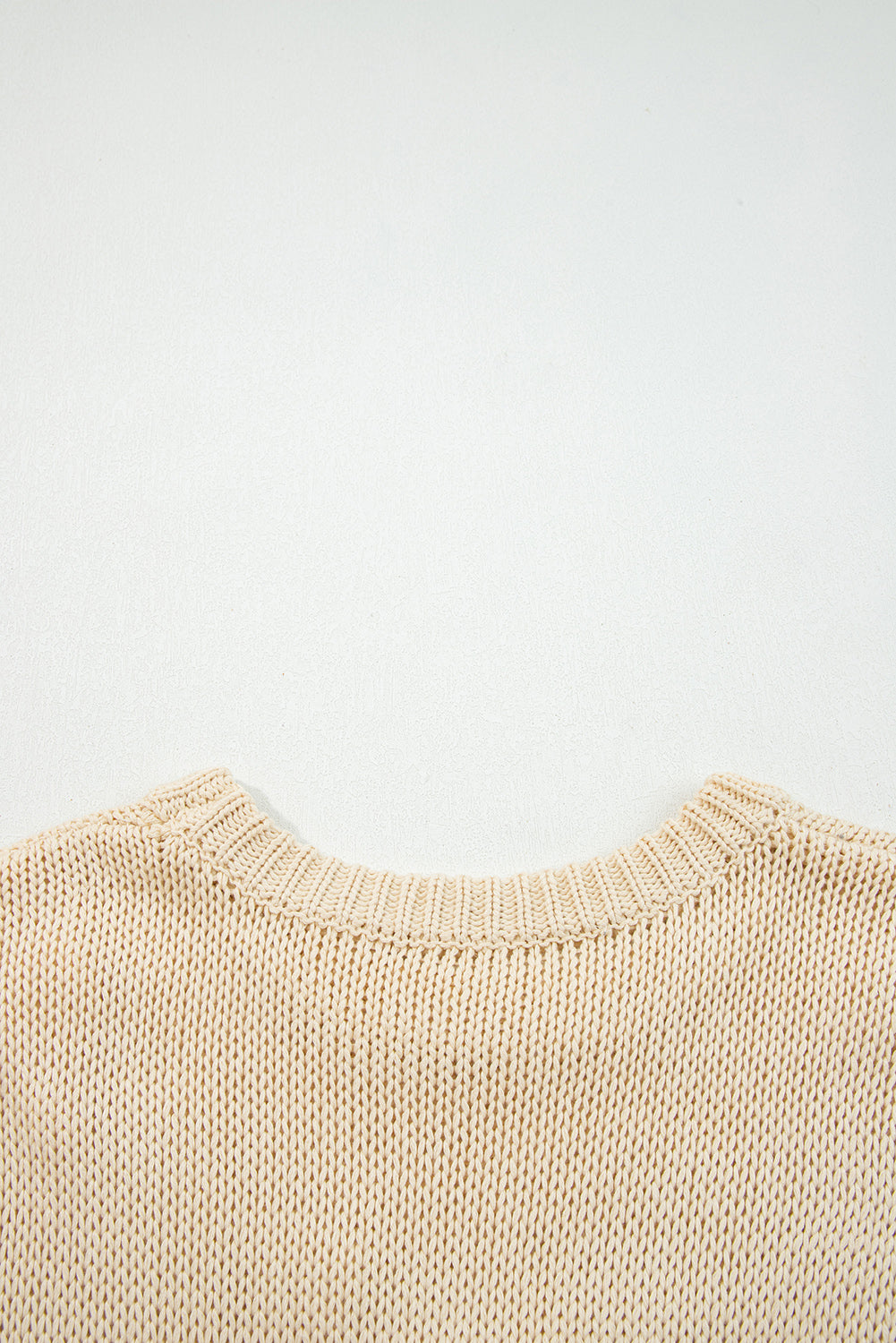Parchment Bowknot Applique Cap Sleeve Sweater