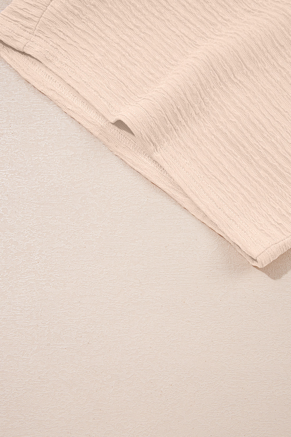 Apricot Textured V Neck T Shirt and Shorts Set (Warehouse Exclusives)