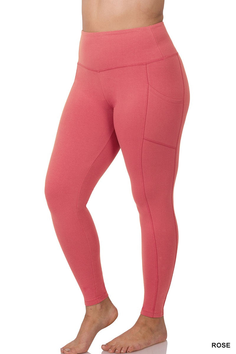 Curvy Rose Athletic Leggings