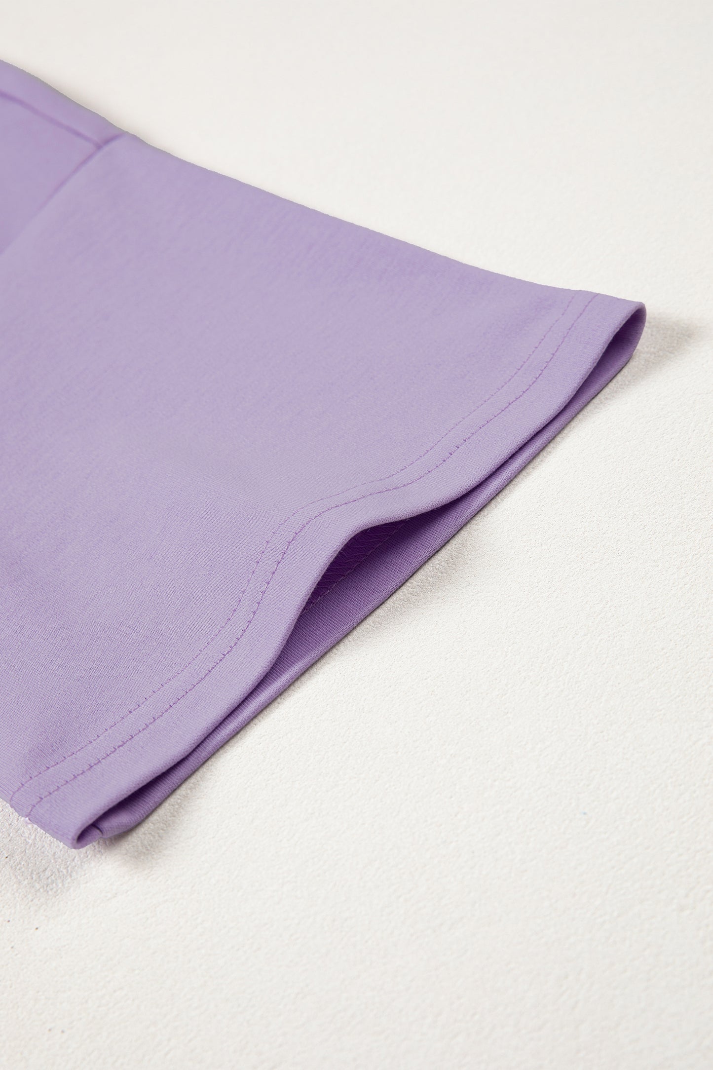 Solid Color High Neck Oversize Tee