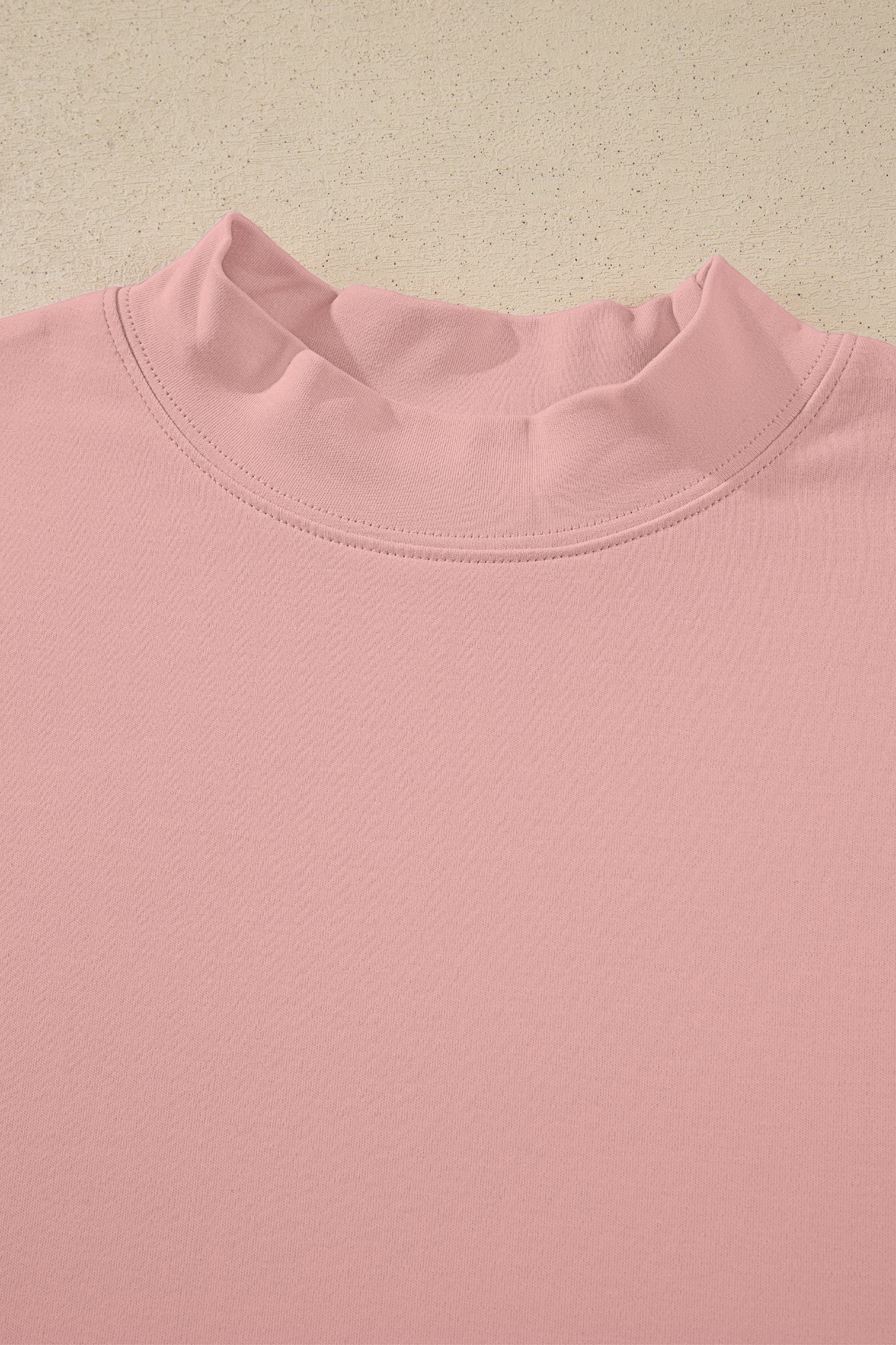 Solid Color High Neck Oversize Tee