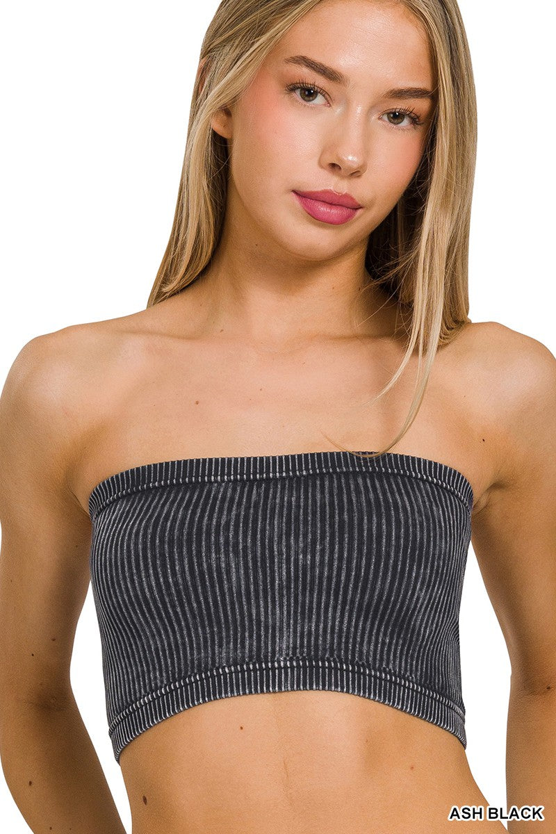 MINERAL WASHED TUBE TOP (2 COLORS)