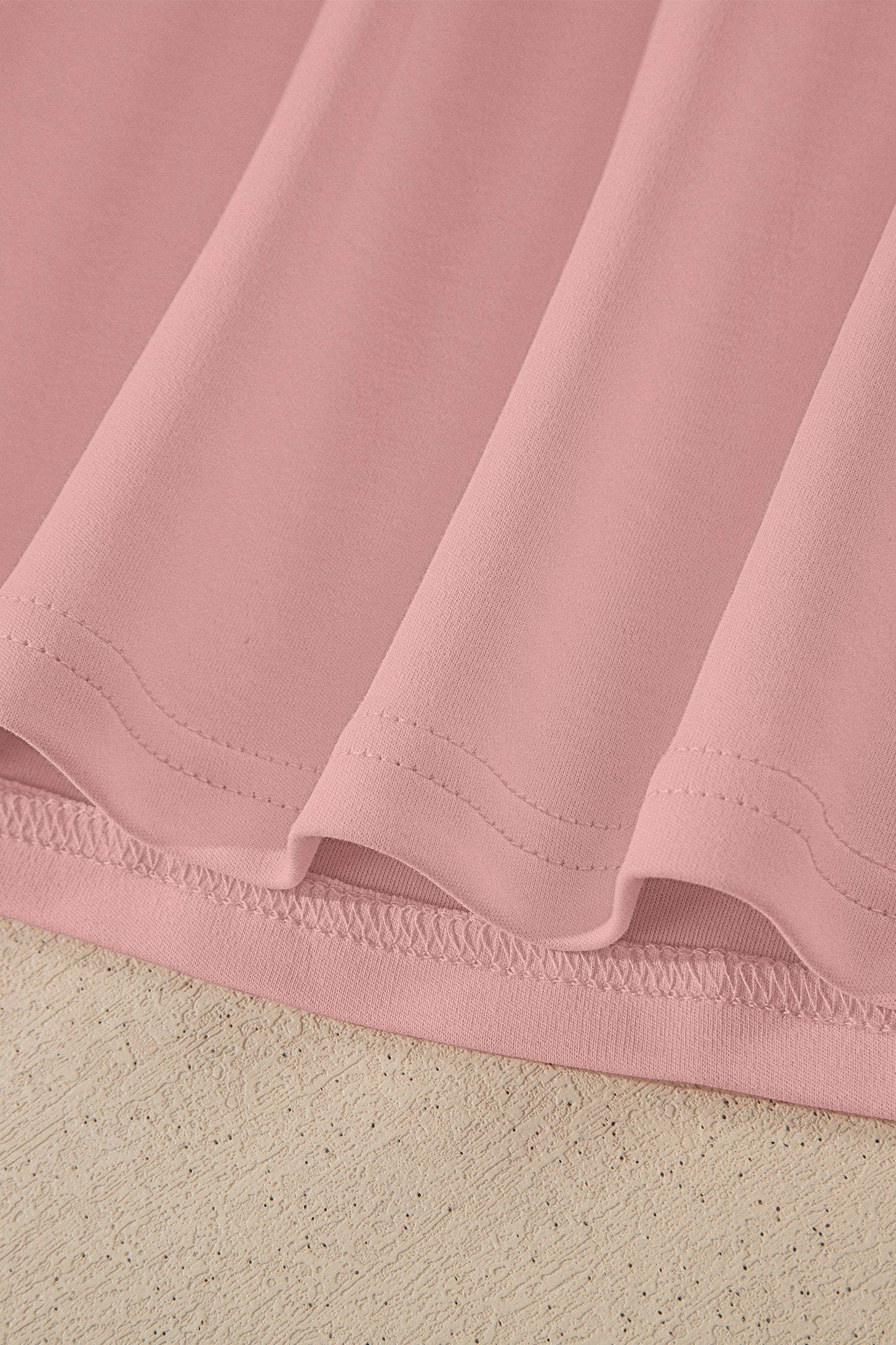 Solid Color High Neck Oversize Tee