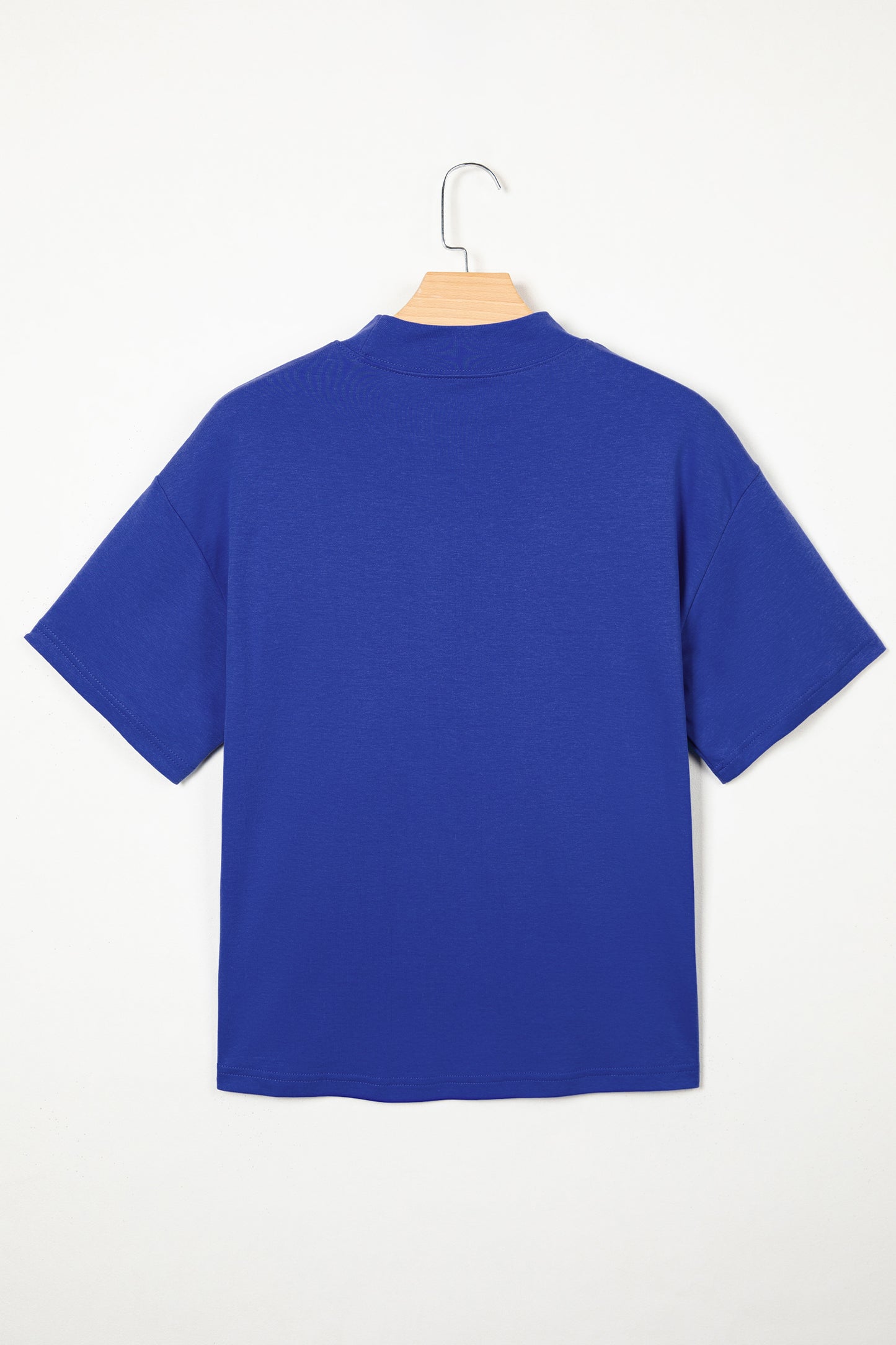 Solid Color High Neck Oversize Tee