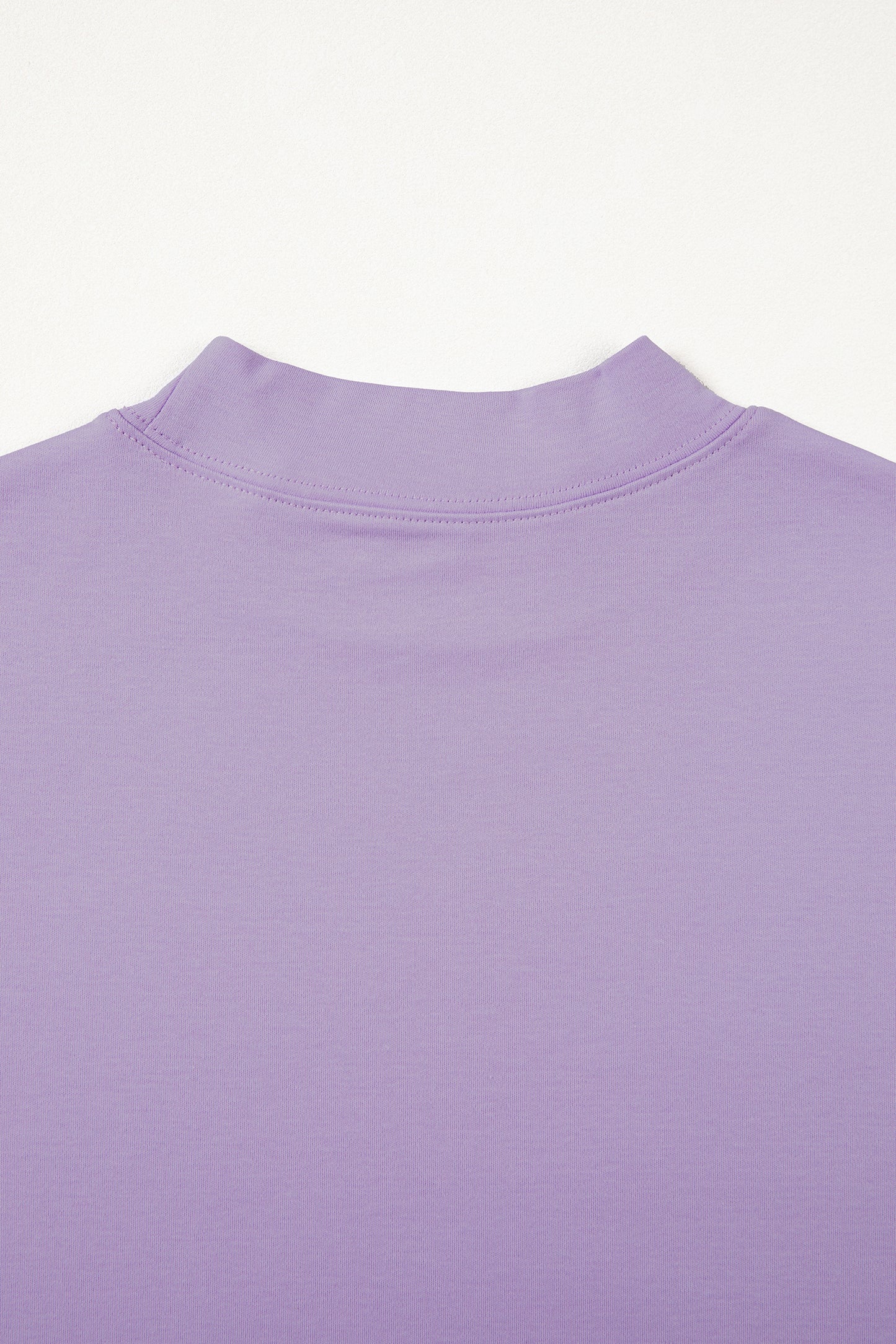 Solid Color High Neck Oversize Tee