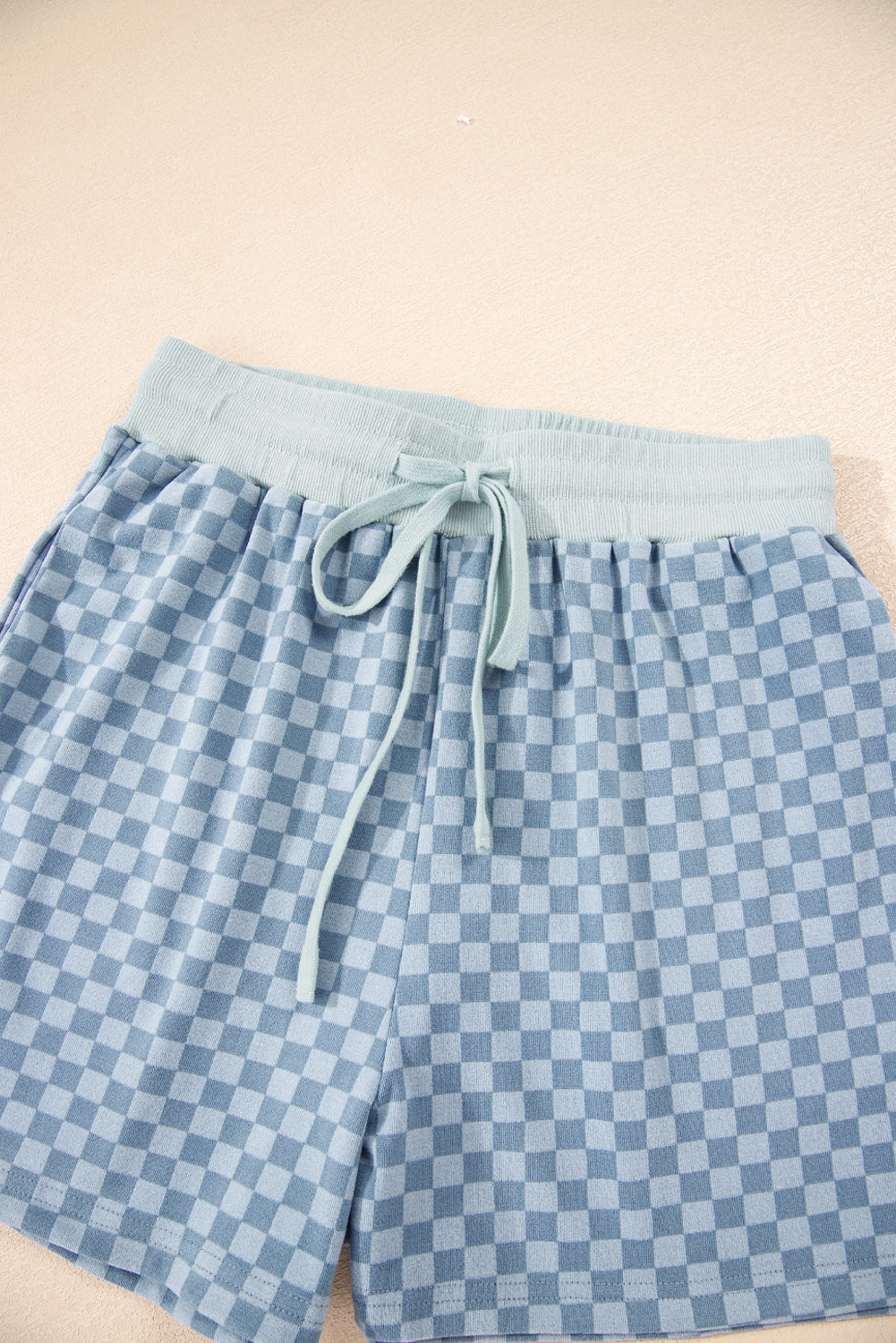 Blue Checkerboard Long Sleeve Pullover and Shorts Set (Warehouse Exclusive)