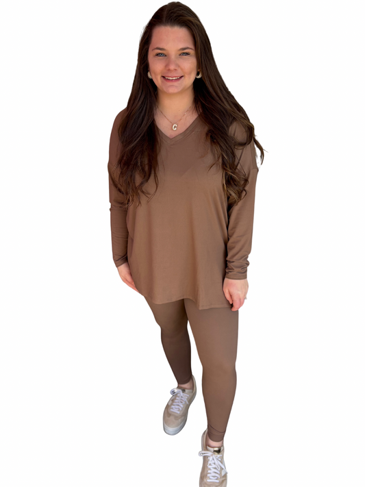 Mocha Brown Loungewear Set (Small-3XL)