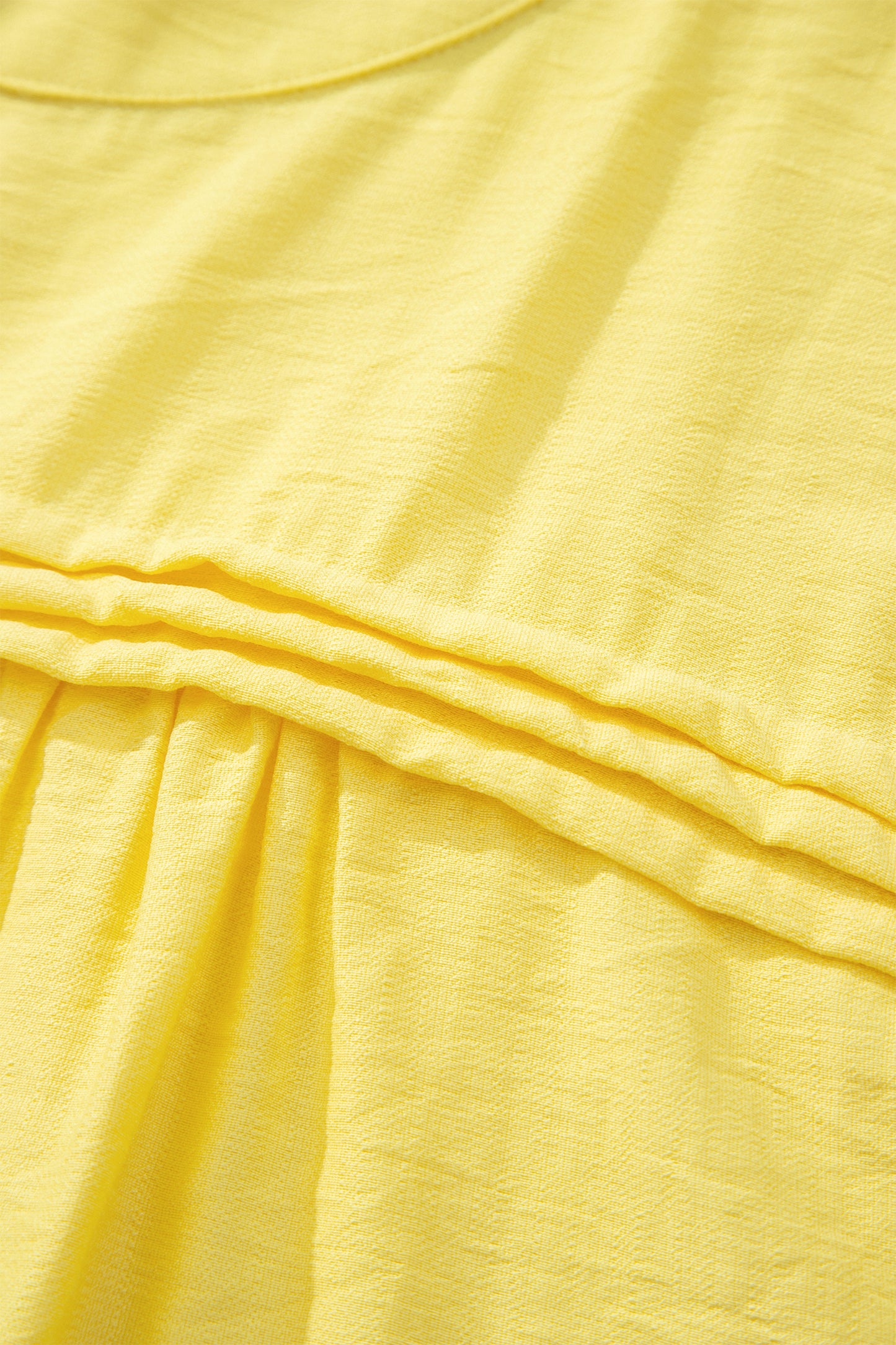 Half Sleeve Pleated Babydoll Blouse - Available in Blue and Yellow