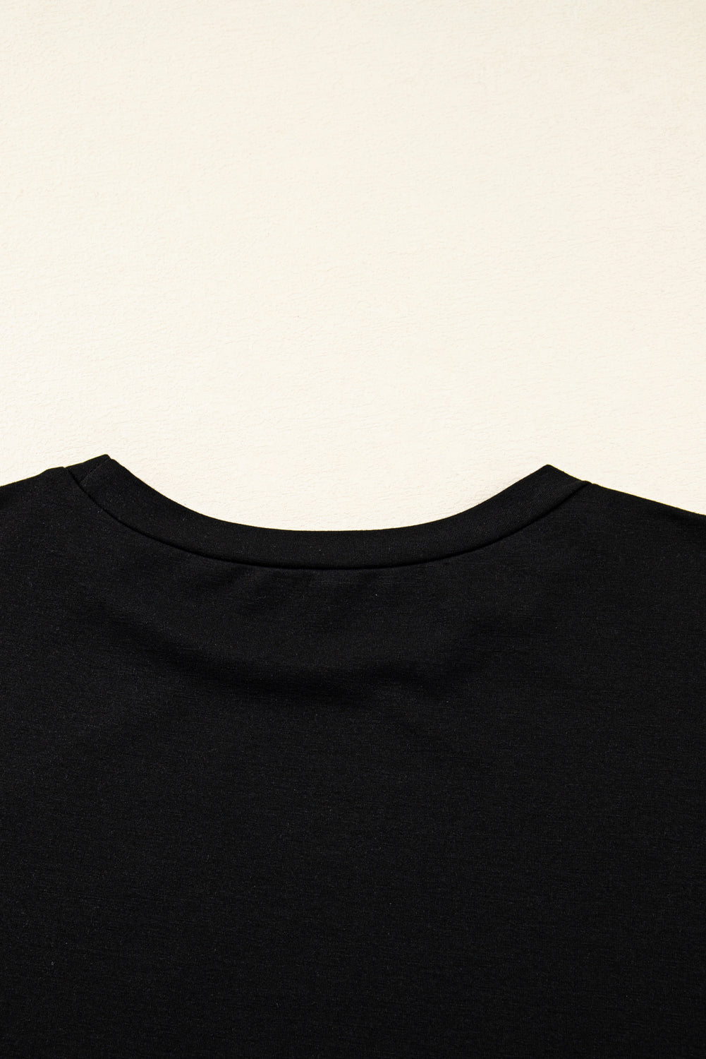 Plus Size Black Bow Knot Patchwork Crewneck Blouse (Warehouse Exclusives - Online only!)