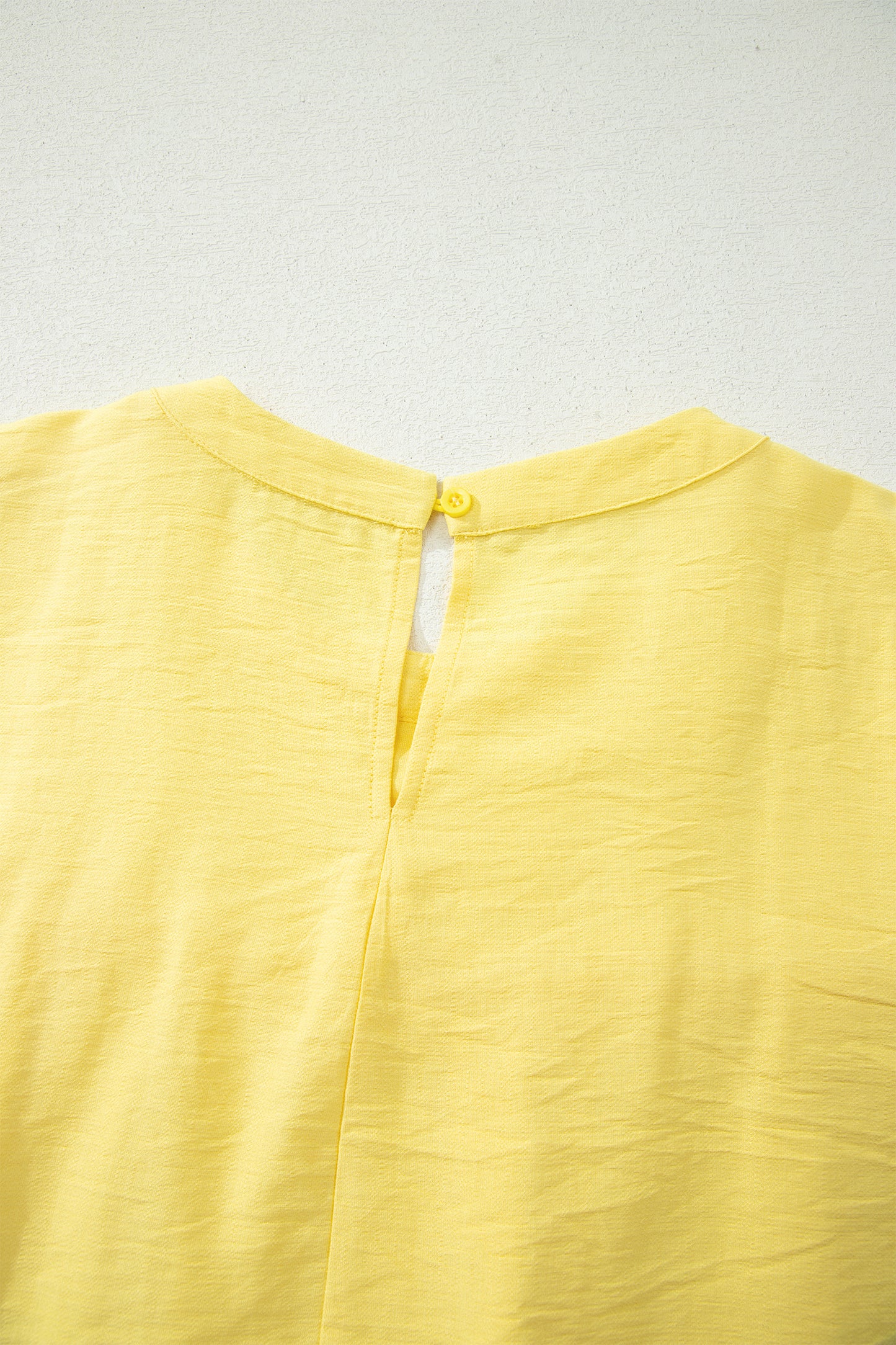 Half Sleeve Pleated Babydoll Blouse - Available in Blue and Yellow