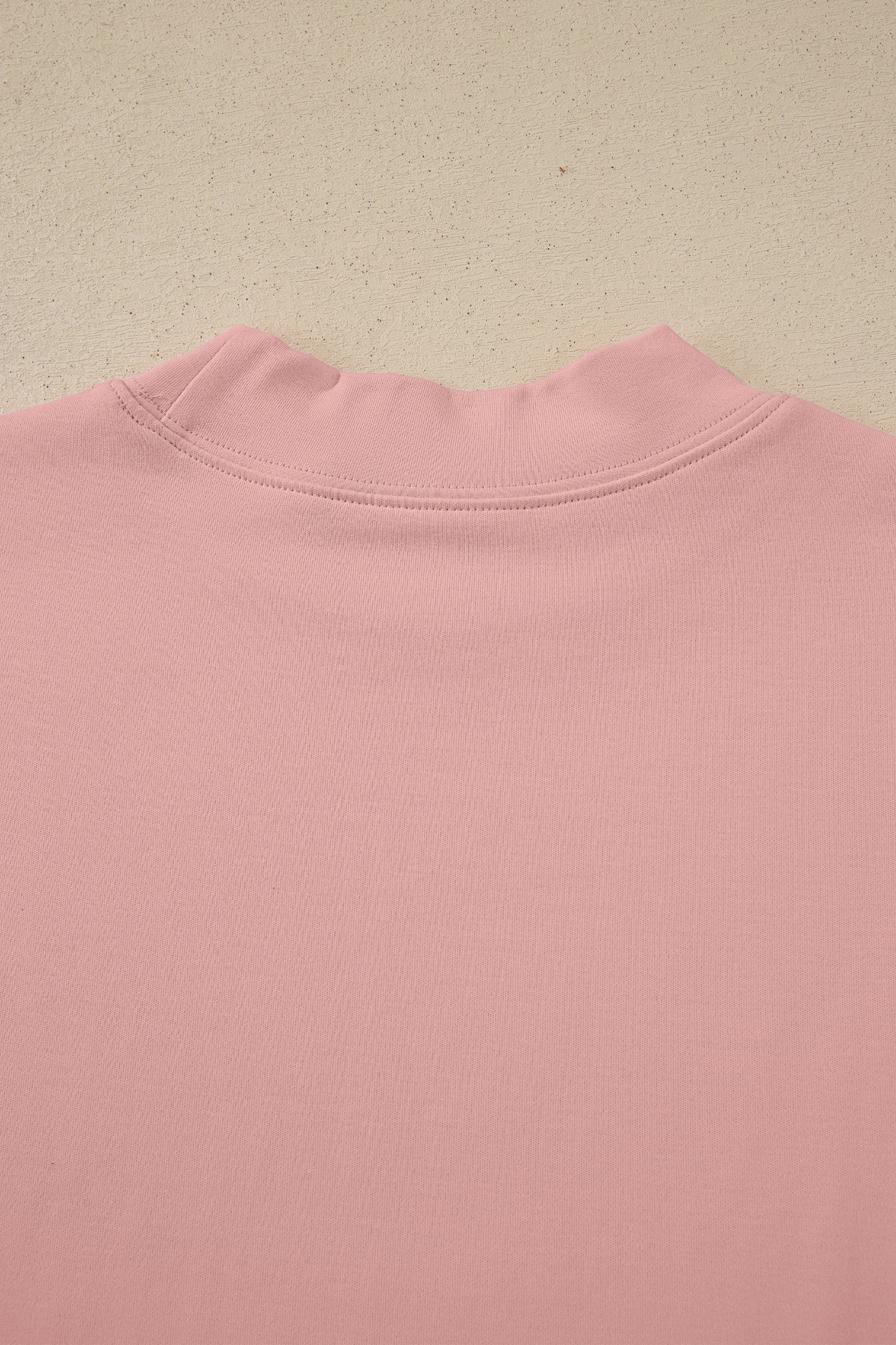 Solid Color High Neck Oversize Tee