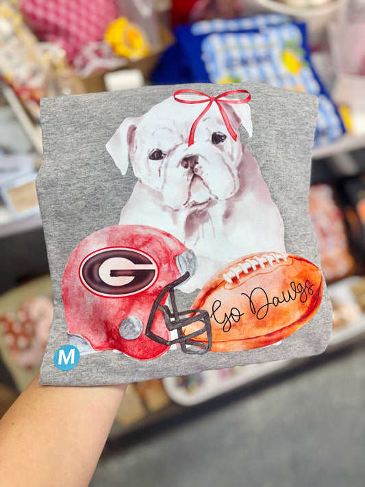 JTH Go Dawgs Bulldog Bow T-Shirt
