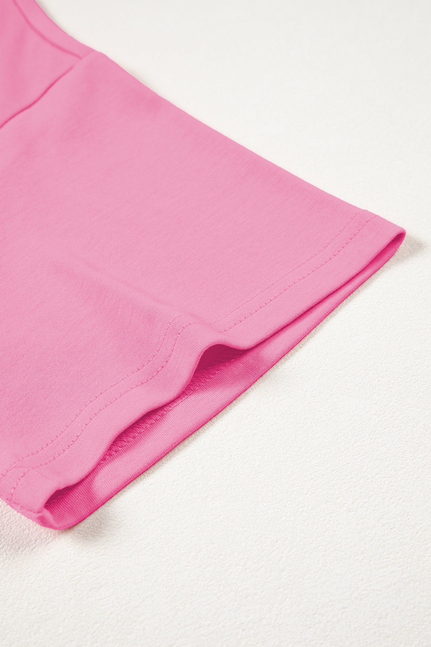 Solid Color High Neck Oversize Tee
